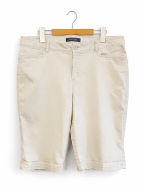 Denver Hayes Cream Bermuda Cotton Blend Shorts 11” Inseam – Size 14 EUC